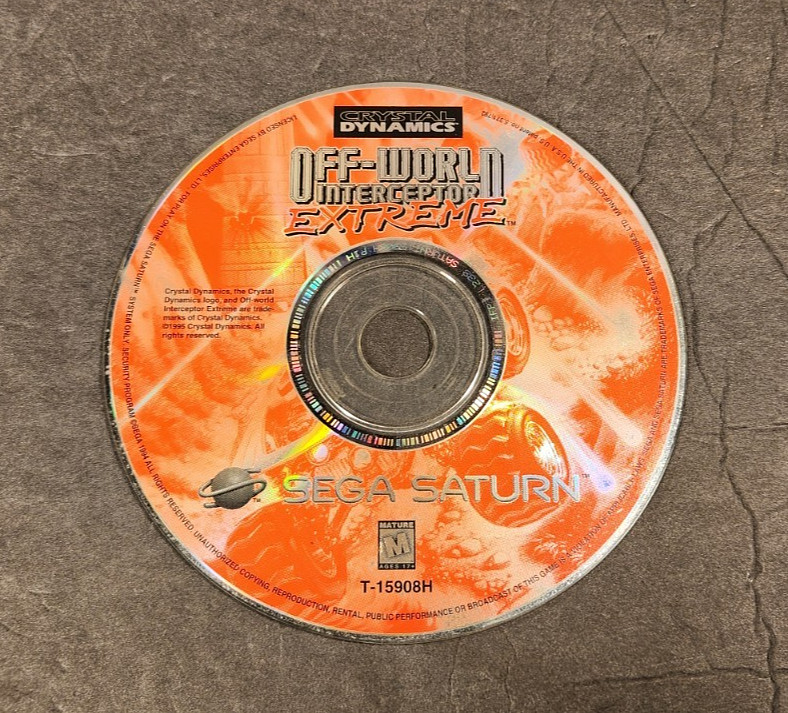 Off-World Interceptor Extreme (Sega Saturn, 1996) Disc Only TESTED FREE SHIPPING
