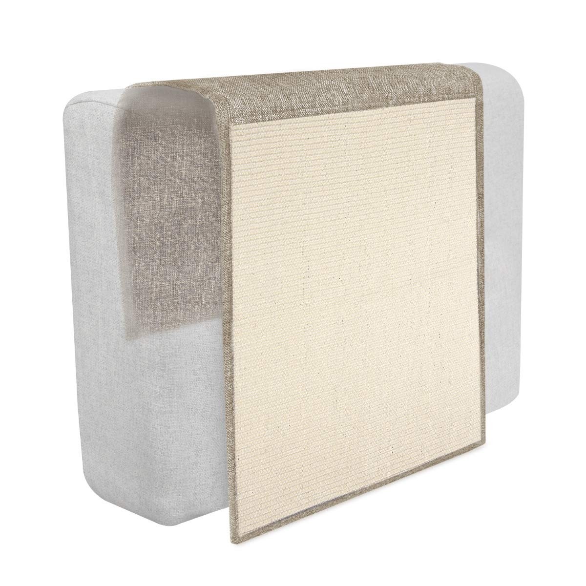 Tapis griffoir pour chat en sisal de qualité supérieure et bordure en coton tressé