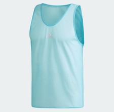 adidas Pro Bib 20 Sports Team Vest Pinnie - Cyan/Blue Size Large FM4408