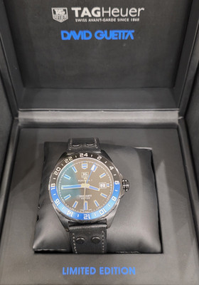Tag Heuer David Guetta Limited Edition N.O.S. WAZ201A Black PVD Swiss Made 43Mm