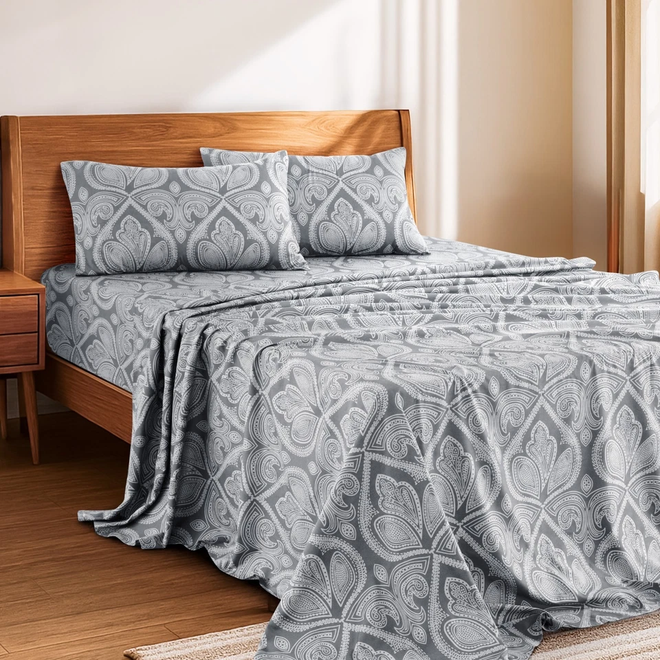 4 Piece Bed Sheet Set 1800 Series Microfiber Deep Pocket Sheets Hotel Collection