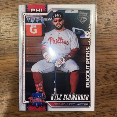 2026 Topps Series 1 Kyle Schwarber #250 Dugout Peeks SP Philadelphia Phillies