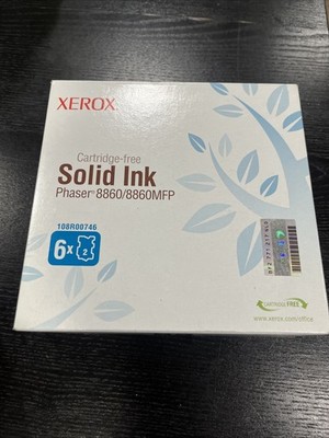 Genuine New XEROX Phaser 8860 / 8860MFP Cyan Solid Ink  x6  108R00746