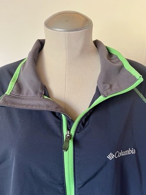 Columbia Omni-Shield Men s Jacket Windbreaker Size XL Blue Green Fall/Spring 