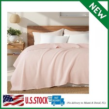 100 Cotton Muslin Gauze Waffle Weave Blankets Queen Size, Soft Lightweight a...