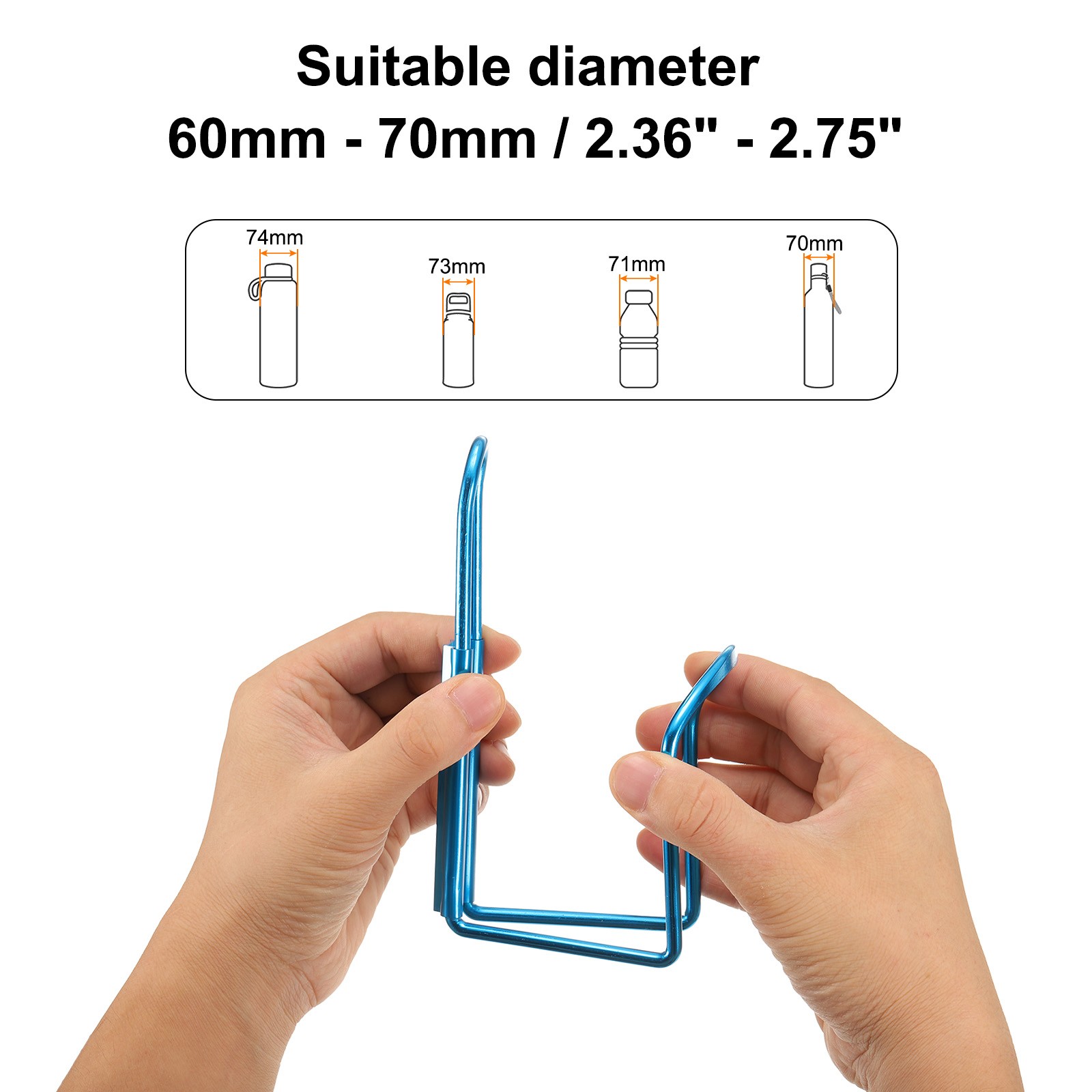 Bike Water Bottle Cage Ultralight Aluminum Holder with Hardware, Yellow