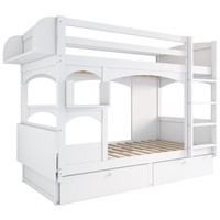 Sonnenh Etagenbett Weiß 90 X 200 Cm Mit Stauraum & Rausfallschutz