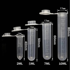 10pc 2 4 5 10ML Micro Plastic Centrifuge Tube Test Tube Snap Laboratory