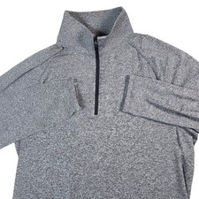 Lululemon License to Train Half Zip Pullover Mens Gray Heathered Better Each Day
