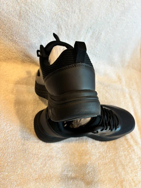 FitVille Men Extra Wide Sneakers Breathable Lightweight Walking Shoes Black 11 - Image 2 of 4