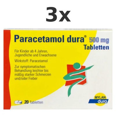 3x Paracetamol dura 500 mg Tabletten 20 St - PZN 6714539