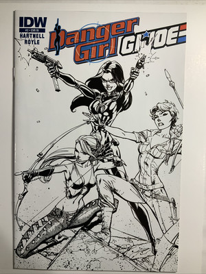 IDW Danger Girl GI Joe #2 VF/NM Campbell Sketch Variant Cvr RI