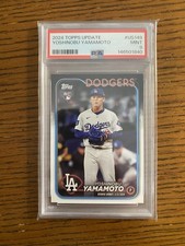 Yoshinobu Yamamoto 2024 Topps Update #US149 Rookie RC PSA 9