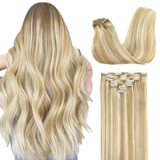 Clip in Hair Extensions Real Human Hair, Remy Human Hair Extensions Clip Ins for
