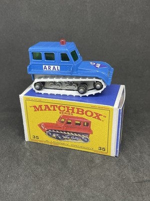 Lesney Matchbox 35 Custom Aral Exploration Snow Trac Restored Repro Box.
