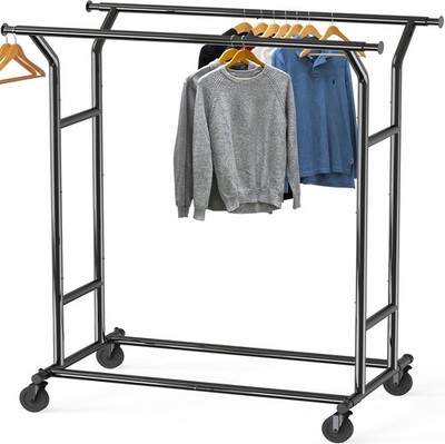 Simple Houseware Heavy Duty Clothing Rack 200 lbs Black