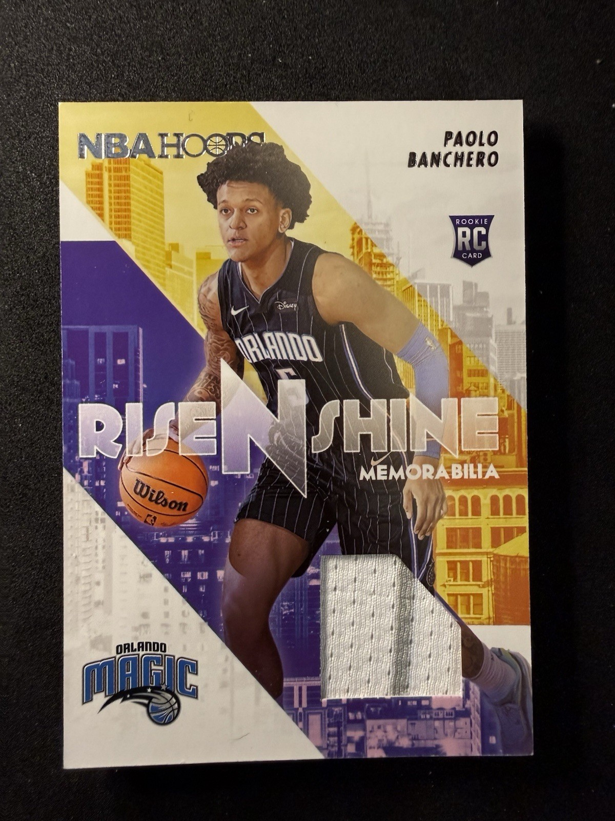 Paolo Banchero #RS-PBO Basketball Cards 2022 Panini Hoops Rise N Shine Memorabilia trading card — raw and PSA graded price guide