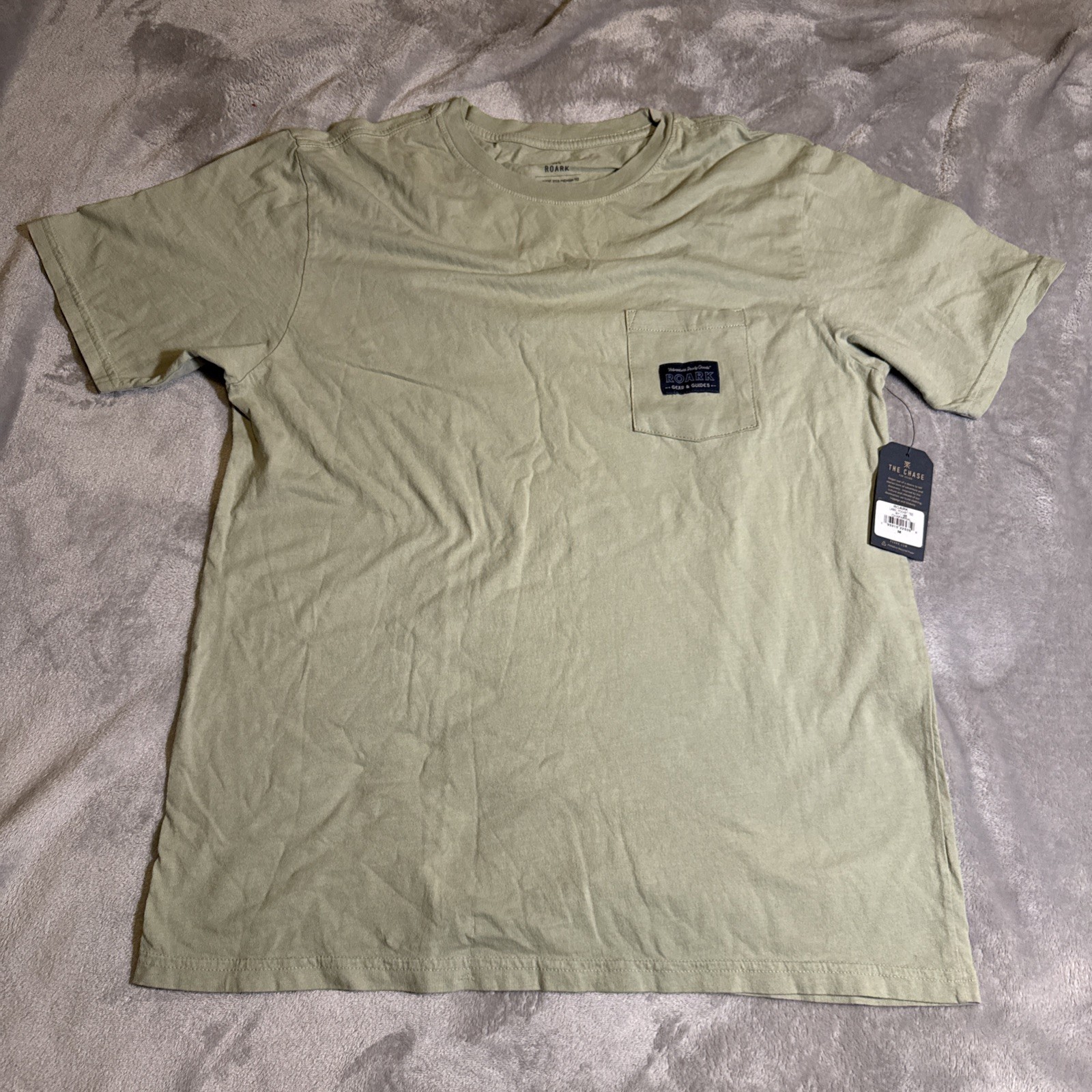 Roark Pocket T-shirt Men's Size Medium Label Rocket Tee Olive Green NWT