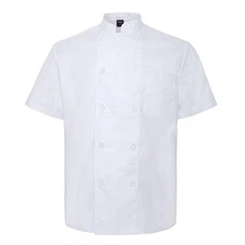 Unisex Short Sleeve Chef Coat Jacket White