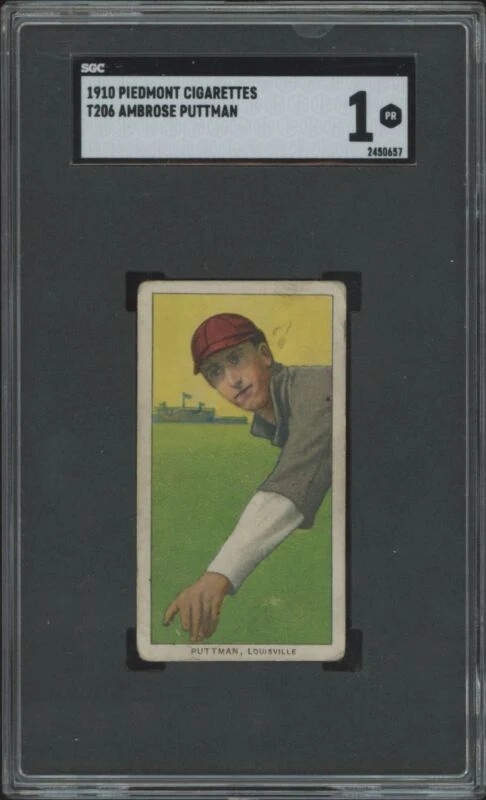 1909 T206 AMBROSE PUTTMANN POOR SGC 1 BASEBALL LOUISVILLE COLONELS