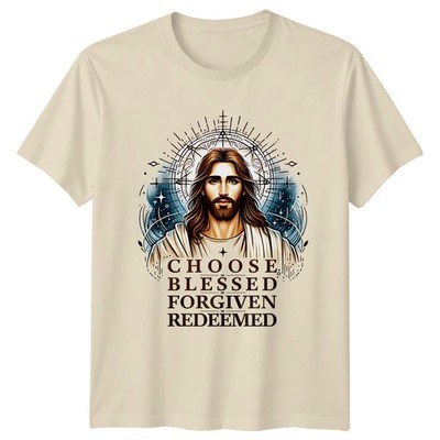 Choose Blessed Forgiven Redeemed T-Shirt Glaube Christ Geschenk für Sie und Ihn