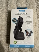 myCharge - EcoHub 4-in-1 6,000mAh Portable Charger/Stand for Apple Devices-Black