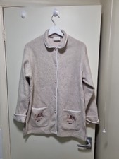 Etam Vintage Cardigan Jacket Size 10 Uk 1990 Brown Bear Beige Coat Button Down
