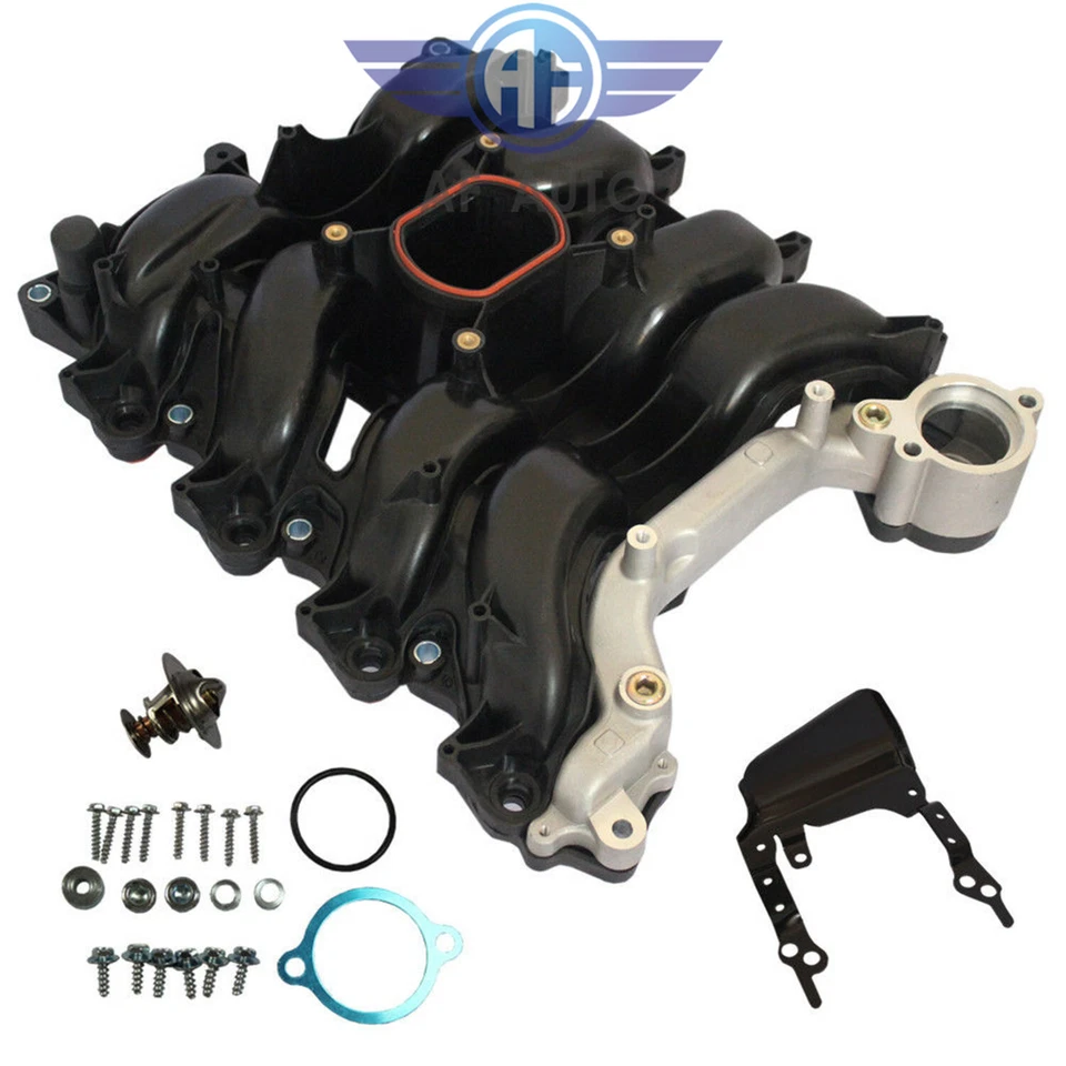 New For Ford Lincoln Mercury 4.6L V8 Intake Manifold w/ Gaskets & Thermostat Kit Foto 4 de 4