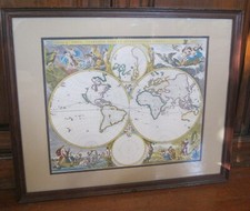 ORBIS TERRARUM NOVA ET ACCURATISSMA TABULA Acufore NICOLAO VISSCHER Reproduction