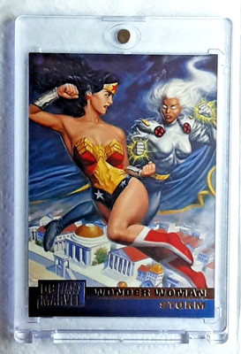 1995 DC Versus Marvel Base Trading Card 37 WONDER WOMAN VS STORM