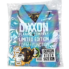 DIXXON Flannel "Risen" Men's Size XL Plaid Button Easter Holiday Shirt NIB