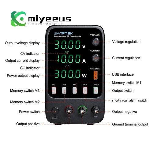 WANPTEK APS3010H 30V10A Programmable DC Power Supply Regulated Power Supply - Picture 3 of 3