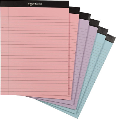 Wide Ruled 8.5 X 11.75-Inch 50 Sheet Perforated Lined Writing Note Pads, Pack of
