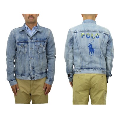 Polo Ralph Lauren Distressed Denim Jean Jacket with