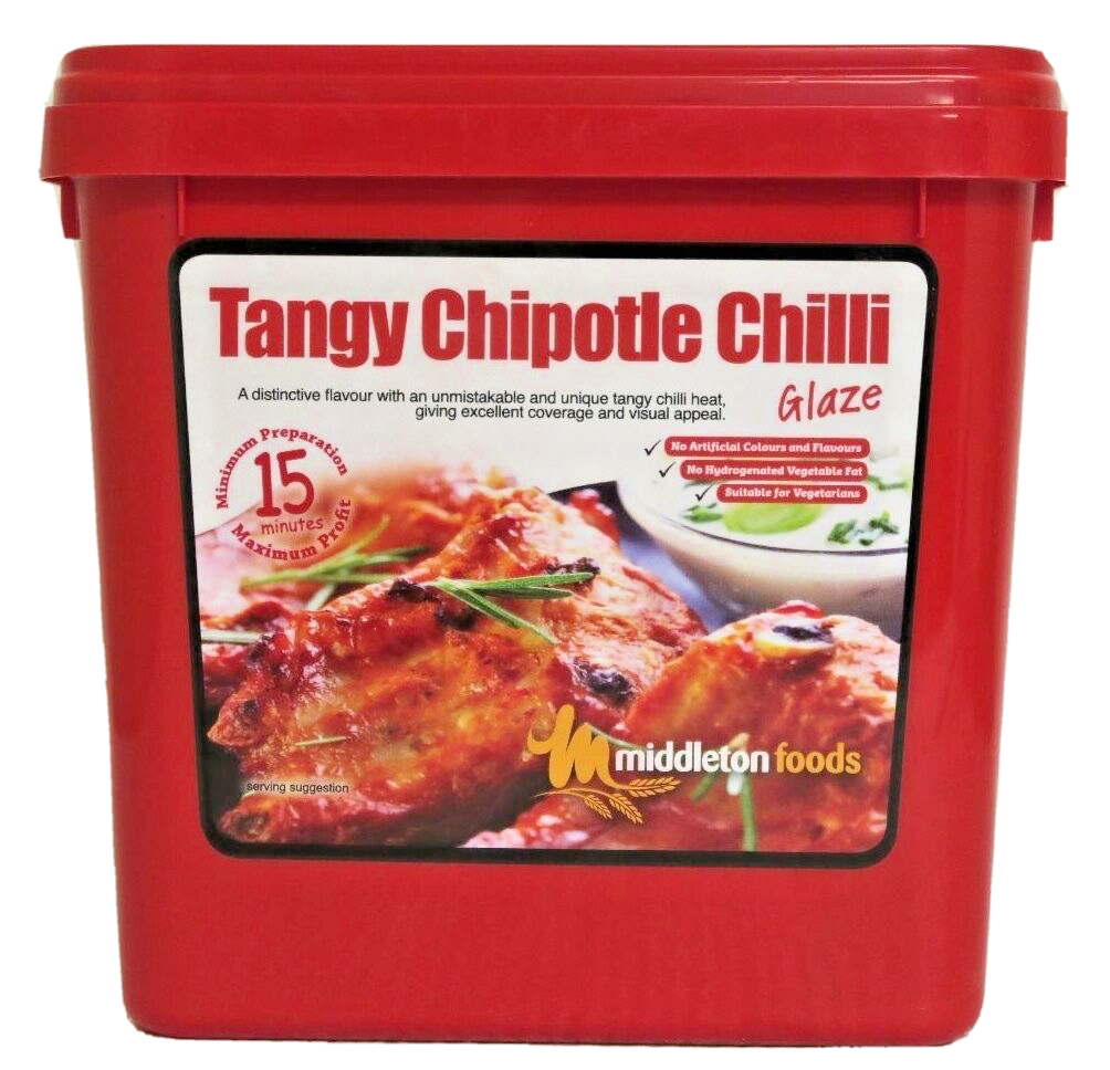 Middleton Foods 🌾 TANGY CHIPOTLE CHILLI Meat Glaze Seasoning 2.5kg Red Tub