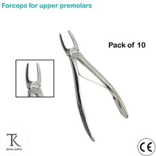 Pack Of 10 Dentist Pediatric Tooth Extracting Forceps For Upper Premolars # 561