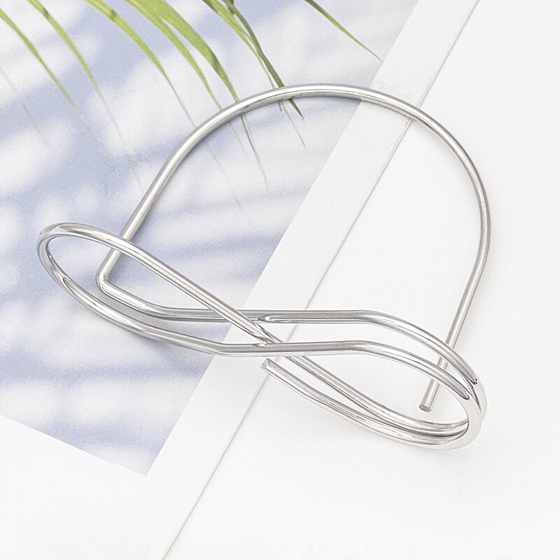 Card Holder Gold Metal Paper Organizer Binder Clip Display Office BusinKE-image