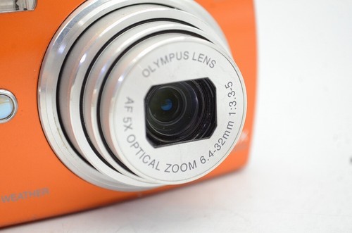 "Near mint" OLYMPUS μ830 8.0MP Compact Digital Camera Persimmon Orange #250510m - Picture 7 of 10