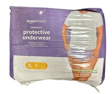 Amazon Basics Women's Protective Underwear Incontinence & Postpartum XL Lavender
