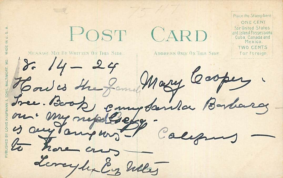 Postcard Gate House / Architecture Collection #913 - Kenneth Square, PA