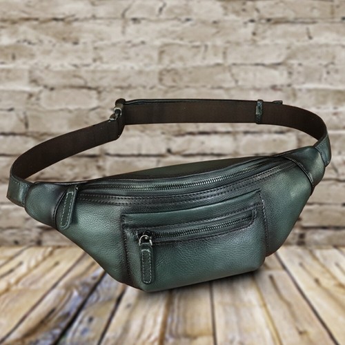 Echtleder Bauchtasche für Damen und Herren Vintage Handarbeit Leder Gürteltasche - Bild 5 von 14