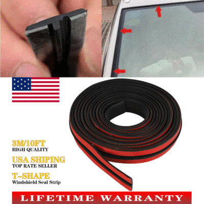 10ft/10FT Car Rubber Front Rear Windshield Panel Seal Strip Sealed Moulding Trim