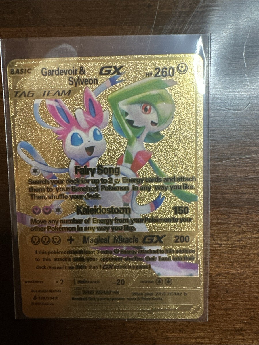 Pokémon Tag Team Gardevoir & Sylveon GX Gold Foil Card Fan Art | eBay