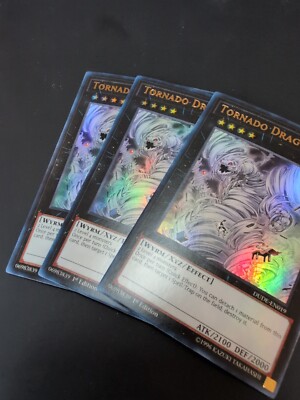 3x (M/NM) Tornado Dragon - DUDE-EN019 - 1st Edition - Ultra Rare NM