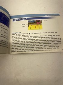 SUPERSPIKE V'BALL  World Cup ~ Nintendo NES Manual Instructions Booklet ONLY
