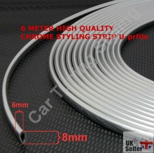 6 Metre Chrome Car Edge Guard Protector Moulding Trim Strip u-profile Ford