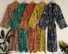 10 Pcs Indian Kantha Jacket, Soft Silk Kantha Jacket, Cotton Bath Robe Kimono