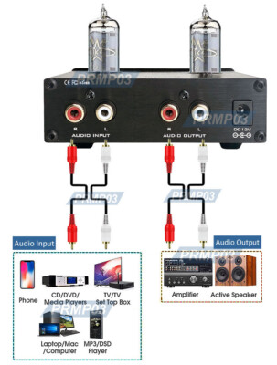 Premium 40W Classic Tube Preamp With Volume Bass Treble Control