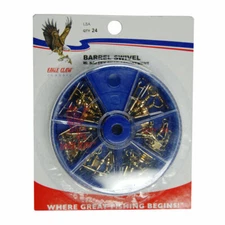 Eagle Claw Fishing, LSA Snap Swivel Assortment, Brass