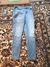 Aeropostale Women's Jeans Size 6 Long High Waist Jegging Denim Pants Blue w fade